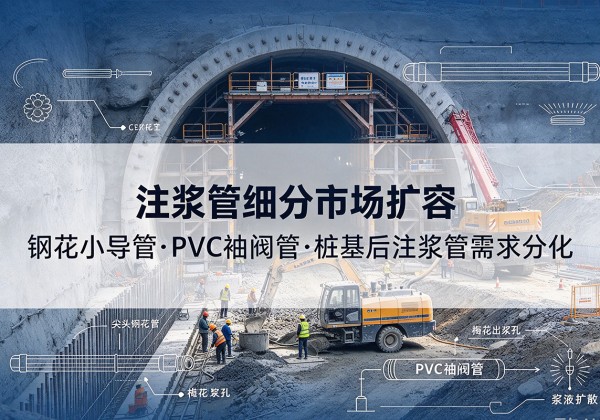 双江注浆管细分市场扩容，隧道钢花小导管、PVC 袖阀管、桩基后注浆管需求分化